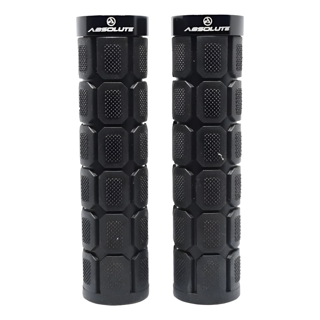 Manopla Absolute Lg2 Bike Mtb Borracha C/ Trava Cor Preto Cor:Preto - 1