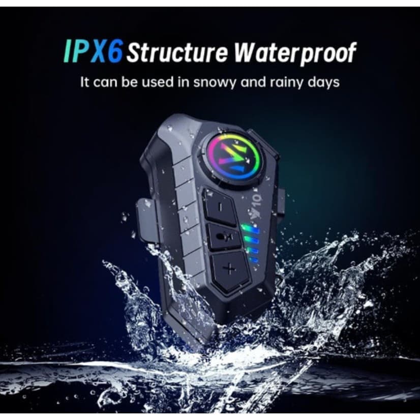 Fone De Ouvido Para Capacete Bluetooth Headset Rgb Sem Fio - 3