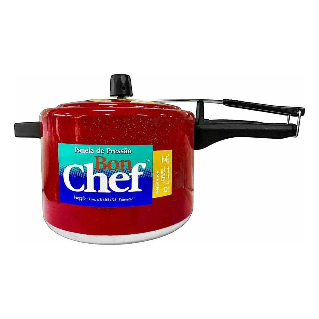 Panela De Pressão Vermelha Vieggio 4,5 Litros Bon Chef - 1