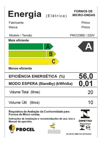 Micro-ondas Philco 20l Branco Pintura Limpa Fácil Pmo23b 220v - 11