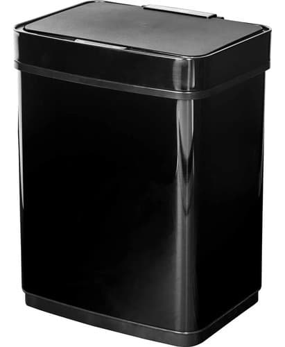 Lixeira Inox Preta Com Sensor 50 Litros Vonder Preta - 1