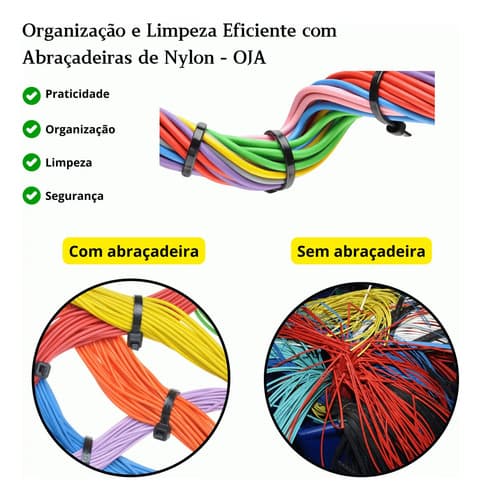 Cinta Plástica Fita Hellerman Enforca Gato 10 15 20cm 300uni Branco - 2