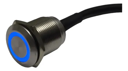 Kit 2 Botão Liga/desliga Aprova D'agua Led E Chicote 22mm Kit 2 Unidades 2 Unidade 12v 24v - 2