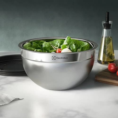 Electrolux Kit Bowls Tigelas Em Inox Com Tampa Plástica 3 Unidades Utensílios Domésticos De Cozinha - 7