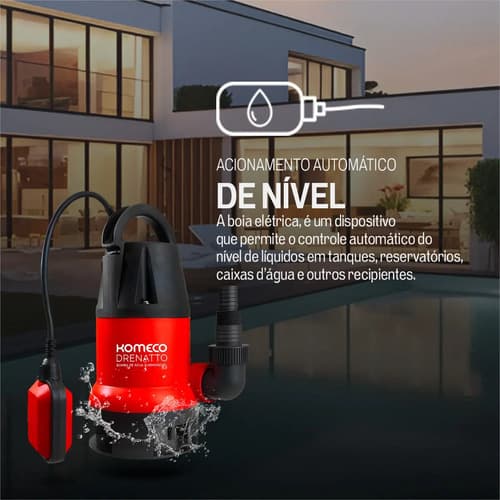 Komeco_drenatto Submersivel Vermelho 220v - 7