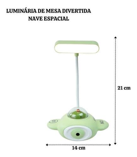 Luminária De Mesa Abajur De Quarto Infantil Usb  Rosa - 4