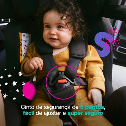 Cadeirinha Cosco Kids, Progress, 0 A 36kg, Cinza Mescla Cinza/preto - 5