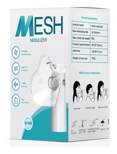 Nebulizador Ultrassônico Portátil Silencioso 20ml Mesh Branco Usb/pilhas - 5
