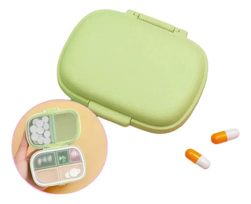 Porta Medicamento Portátil Cápsulas Viagem Compartimento  - 1