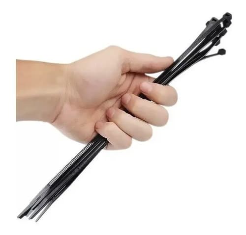 200 Abraçadeiras Enforca Gato Nylon 30 Cm X 3,6mm Preta Cor Preto - 2