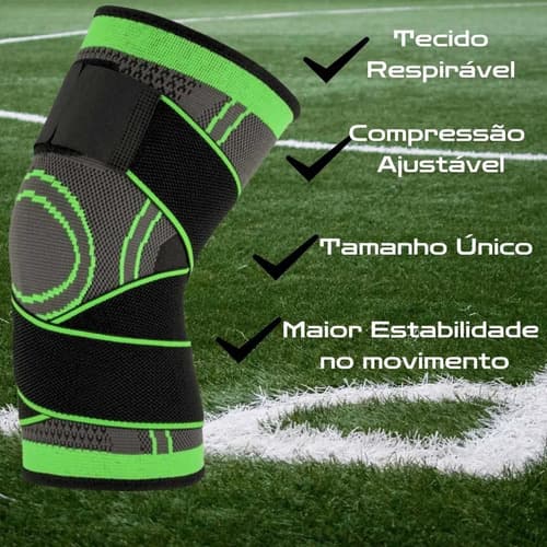 Joelheira De Compressão Ortopédica Ajustável Alívio Dor Tensor Aleatória Único - 5