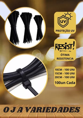 Cinta Plástica Fita Hellerman Enforca Gato 10 15 20cm 300uni Branco - 9