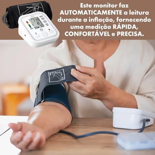Tensiômetro Digital De Braço Vovô Saúde Braco Memória 99 Resultados Branco - 4