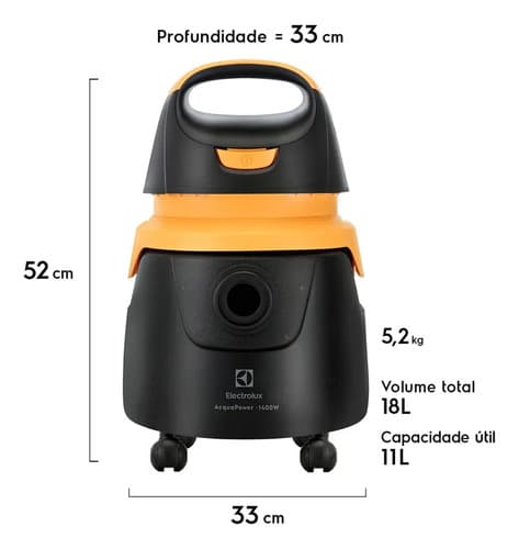 Electrolux Acqua Power Aqp20 3011ahbr510 11 L Preto/laranja 220v - 6