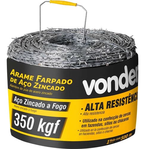 Arame Farpado Vonder 350 Kgf 500 M Aço Zincado Prado - 1