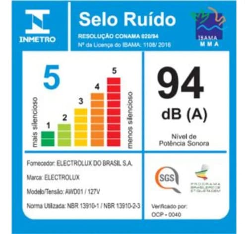 Aspirador De Pó E Água Electrolux Compacto Potente Função Sopro 1400w 12l Total 5l Útil Protetor Térmico Awd01 Preto/azul 127v - 10