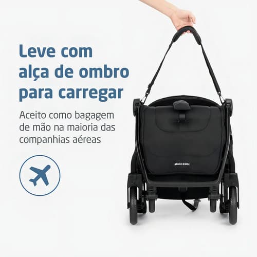 Carrinho De Bebê Eva 3 Maxi Cosi Cor Essential Black Preto - 8