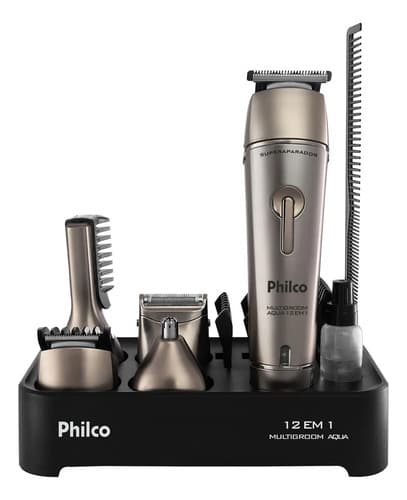 Aparador De Pelos Philco Pap15 Multigroom Aqua 12 Em 1 Cor Prata 127/220v - 3
