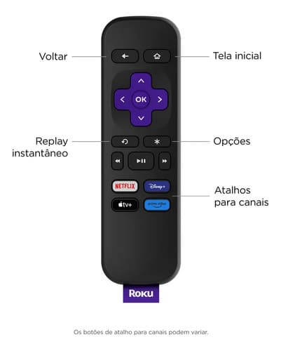 Roku Express 4k Aparelho Smart Para Tv Hd/4k/hdr Com Controle Remoto Inclui Cabo Hdmi Premium Preto Padrão - 3