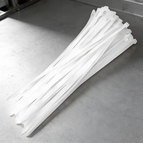 Abraçadeira Em Nylon 400mm X 5,0mm 100 Unidades Branco Branco - 1