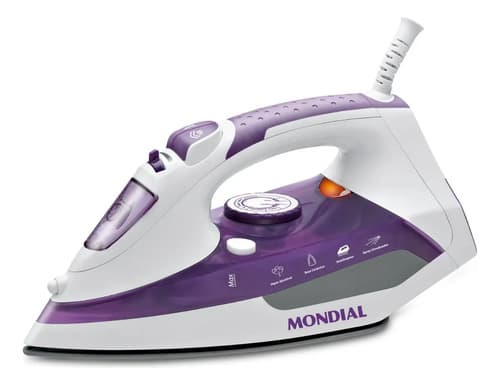 Ferro A Vapor Ceramic Express, Mondial, 200w - F-40 Branco E Roxo 127v - 1