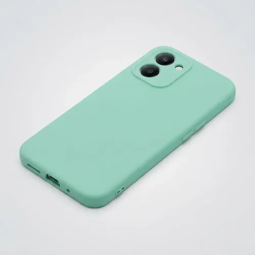 Capa Silicone Aveludada Compatível Moto G06 Verde Água / Menta - 4