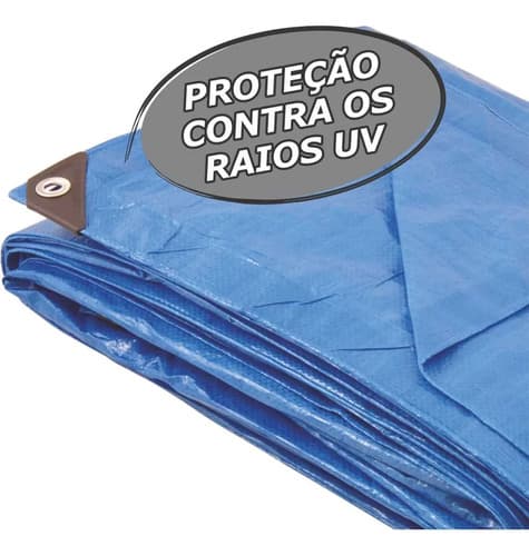 Lona Reforçada Vonder Azul 10 M X 10 M Impermeável Uv - 6