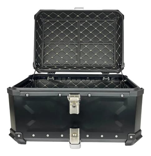 Bau Moto Bauleto Universal 65l Traseiro Para 2 Capacetes Preto - 7