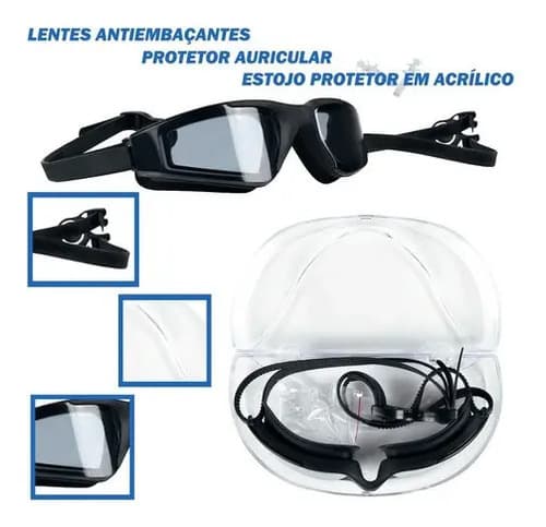 Óculos De Natação Antiembaçante Profissional C/ Estojo - 5
