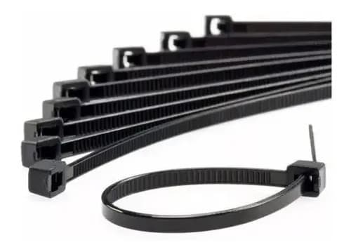 Cinta Plástica Fita Hellermann Enforca Gato 30 Cm 500 Unid C Preto - 1