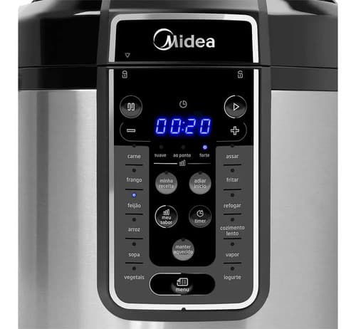 Panela De Pressão Elétrica 6 L Mastersteam Inox Midea Cor Cinza 127v - 4