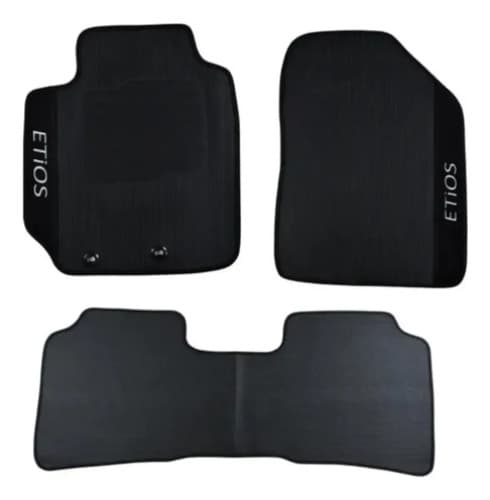 Tapete Compatível Com Etios Sedan 2010 Até 2023 Premium Preto - 1