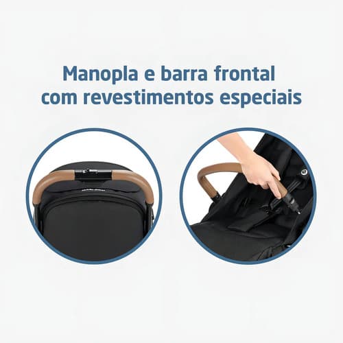 Carrinho De Bebê Eva 3 Maxi Cosi Cor Essential Black Preto - 9