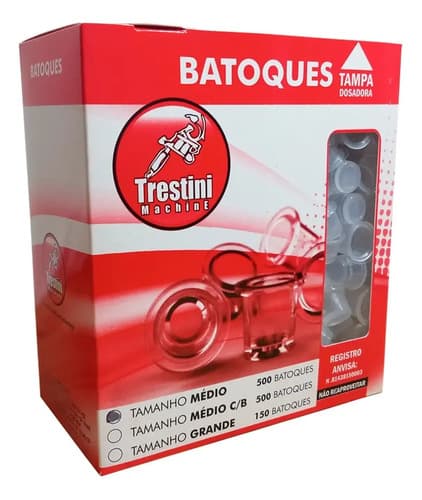 Batoque Trestini Plástico 1cm 500 Unds Para Tatuagem - 1