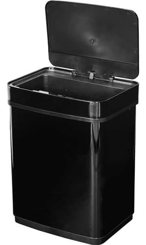 Lixeira Inox Preta Com Sensor 50 Litros Vonder Preta - 3