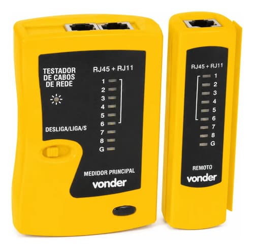 Testador De Cabo Rj45 Rj11 Rj12 Continuidade Par Trançado - 1