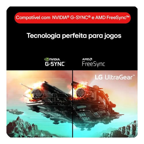 Monitor Gamer LG Ultragear 24 24gs60f-b Ips Full Hd 180hz 1ms (gtg) Nvidia® G-sync® Amd Freesync Hdr10 Srgb 99% Hdmi Displayport Preto 127/220v - 7