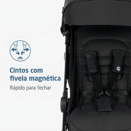 Carrinho De Bebê Eva 3 Maxi Cosi Cor Essential Black Preto - 6