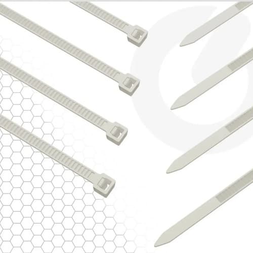 Kit 150 Presilha Abraçadeira Enforca Gato Nylon  3 Tamanhos Branco - 3