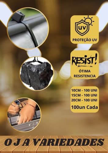 Cinta Plástica Fita Hellerman Enforca Gato 10 15 20cm 300uni Branco - 8