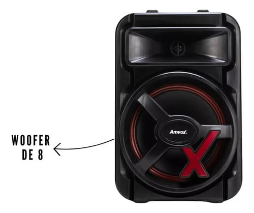 Caixa De Som Amvox Aca 251 Newx Led Bluetooth 250ws Cor Preto 127/220v - 6