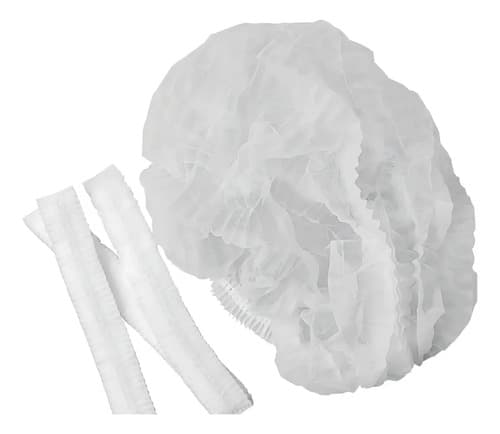 Touca Descartável Tnt Sanfonada C/ Elástico Medix 100un Cor Branco - 8