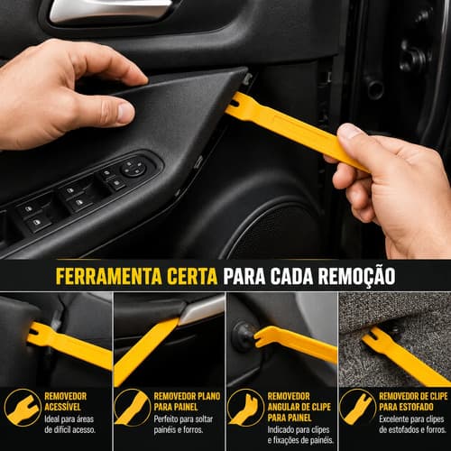 Jogo Espátulas Vonder Nylon 4 Peças Removedor Painel - 5