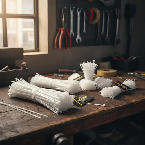 Kit 500 Abraçadeiras Nylon Enforca Gato Fita Cinta Branco Branco - 3