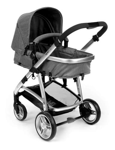 Carrinho De Bebê De Paseio Travel System Infanti Epic Lite Ts Trio Grey Classic Prateado - 2