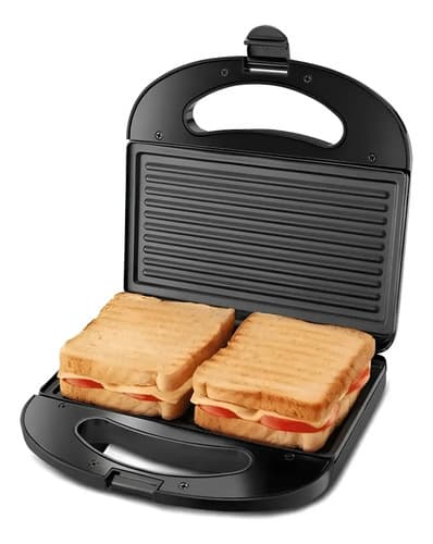 Sanduicheira Elétrica Portátil Chapas Antiaderentes Toast & Grill San615 750w Cadence Saudável Prático Sem Óleo Cor Preto 220v - 3