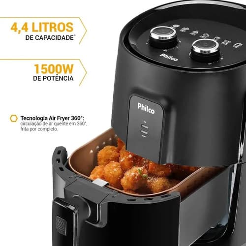 Fritadeira Air Fry Philco Pfr15 Gourmet Black Preto 220v - 5