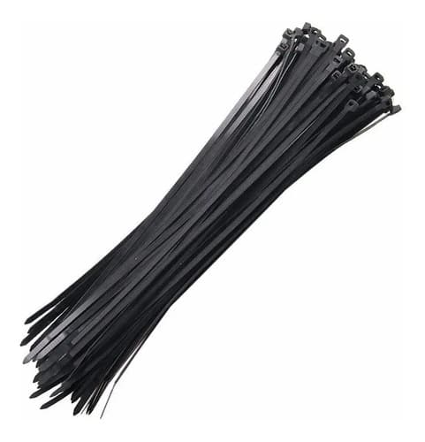 200 Abraçadeiras Enforca Gato Nylon 30 Cm X 3,6mm Preta Cor Preto - 1
