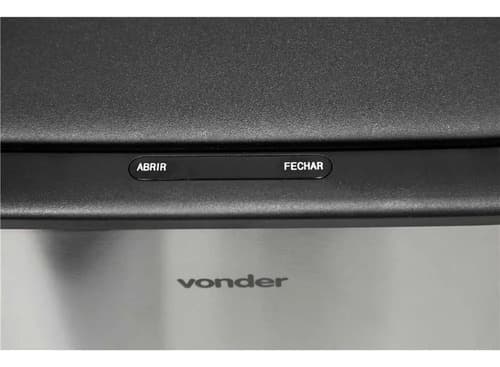 Lixeira Retangular 55 Litros Com Sensor Infravermelho Vonder Cinza (inox) E Preta - 5