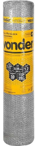 Tela Viveiro Hexagonal Vonder 1/2 24 Bwg 1,2 M 50 M Cinza - 1